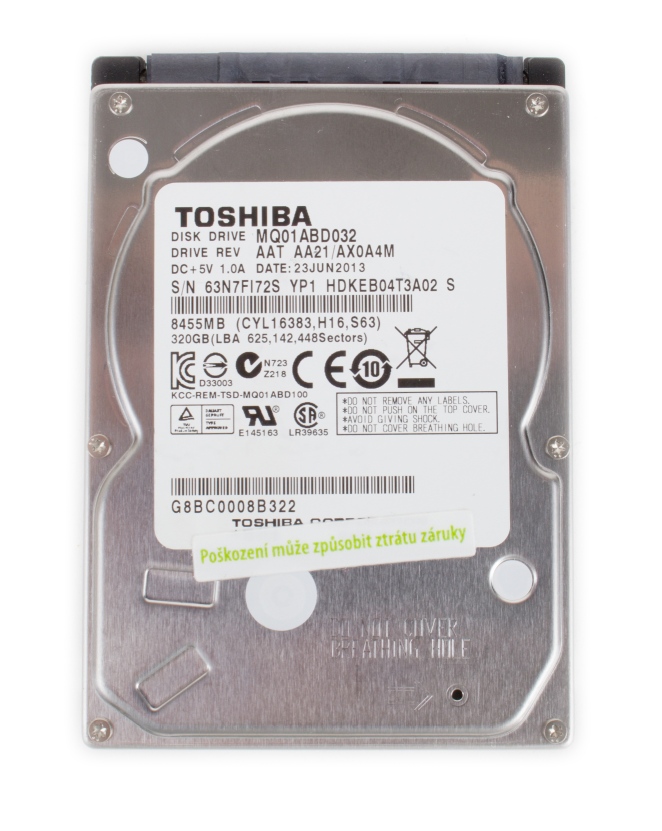 Toshiba HDD 320 GB 7200 RPM MQ01ABD032