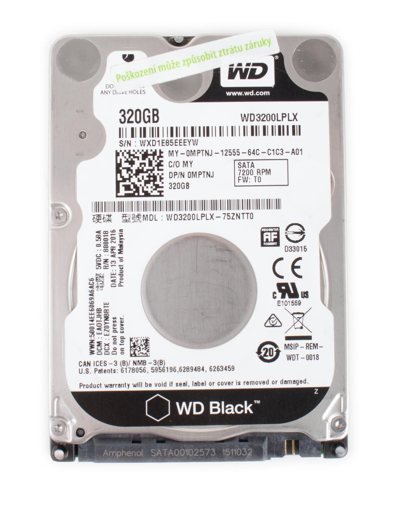 Western Digital Black HDD 320 GB WD3200LPLX
