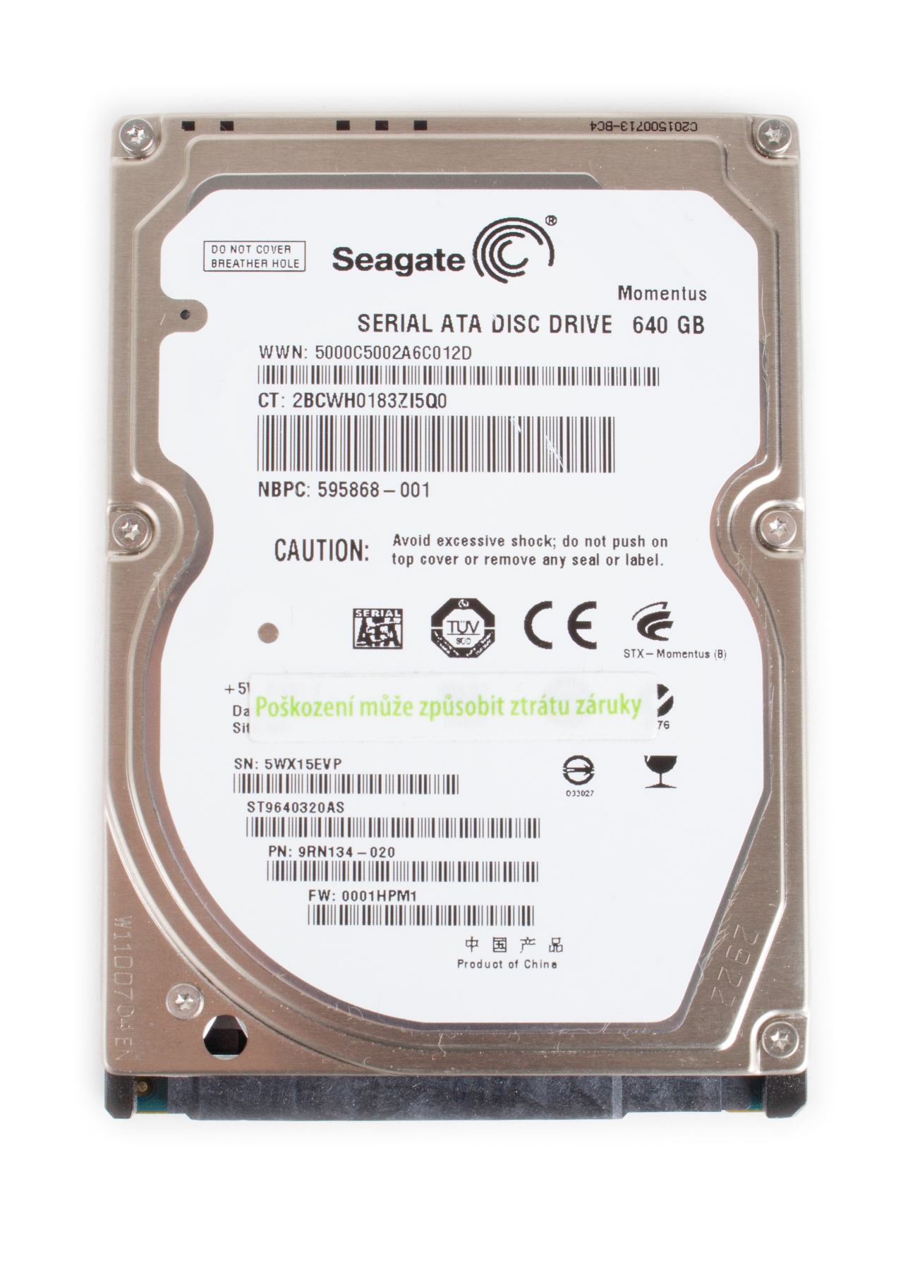 Seagate Serial ATA Momentus HDD 640 GB 