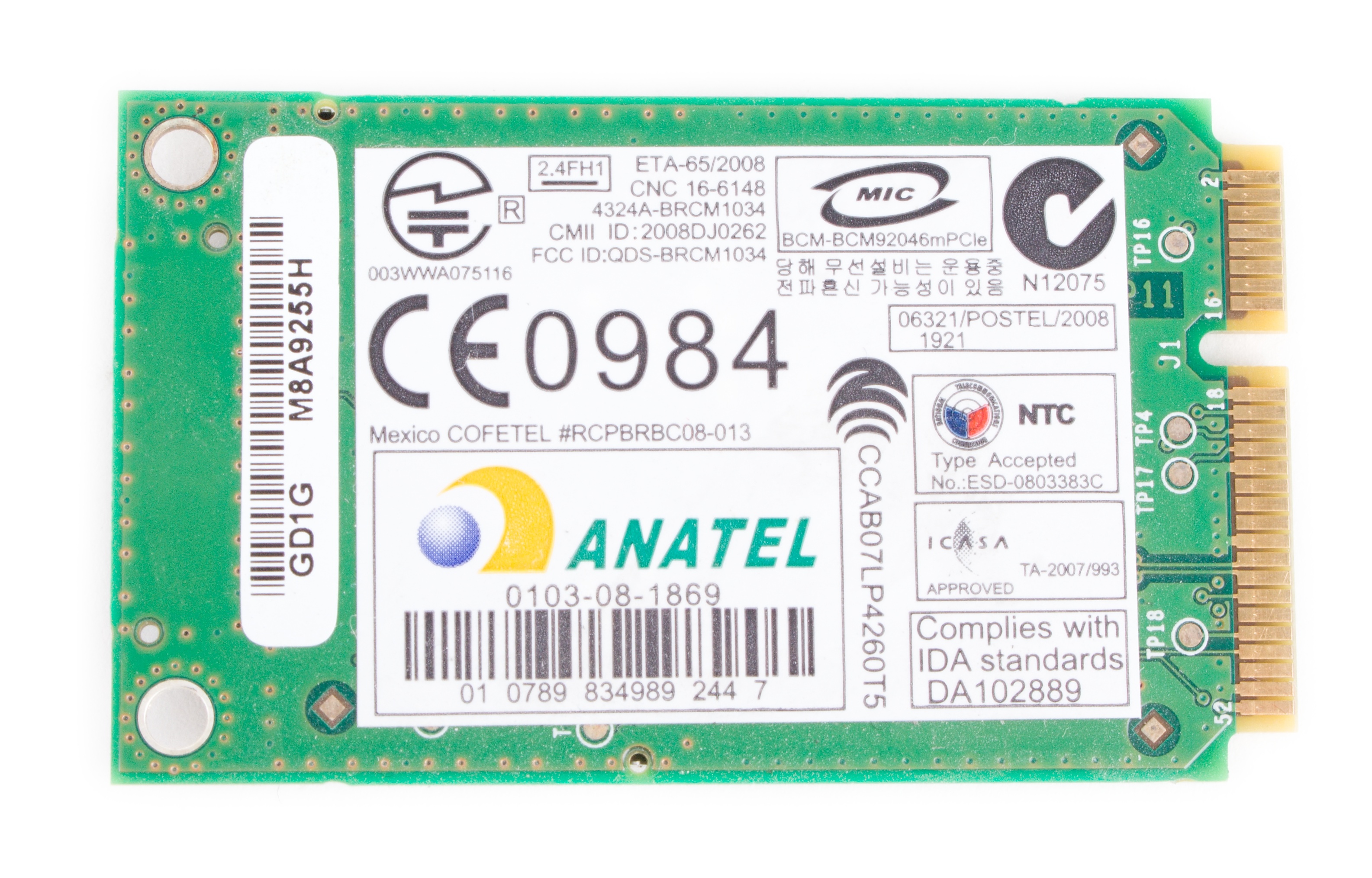 DELL Wireless Bluetooth 370 PCI-E WPAN karta 0 M960G M960G